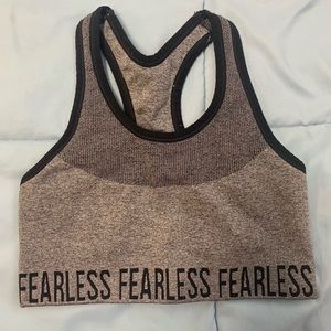 Gray sport bra